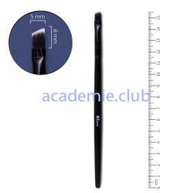 Кисть скошенная тонкая для бровей, подводки, из ворса таклон (155-08-05)  BTpeeL