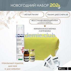 Набор Yellow Желтый пилинг + пилинг Джесснера 6% + восстанавливающий крем + косметичка BTpeeL