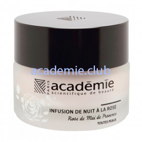 Ночной восстанавливающий крем "Розовая инфузия" Night Infusion Rose Cream Academie, 30 мл